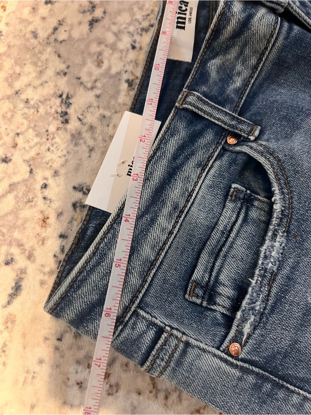 NWT! Mica Jeans in Light Blue with Distressed Knees - Picture 6 of 11